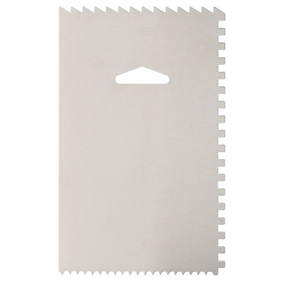 Harold Import 1447 4" x 6" Aluminum Ateco Decorating Comb/Icing Smoother