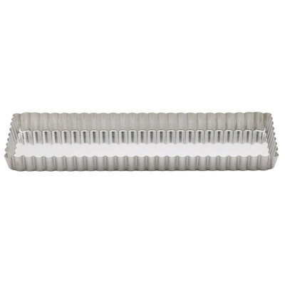 Harold Import 2478 13.5" W x 4.25" D Rectangular Tinned Steel Gobel Quiche Pan