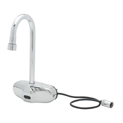 T&S Brass EC-3105TMVHGF10 4.94" Spread Wall Mount Gooseneck Spout with 1.0 GPM Electronic Sensor Faucet