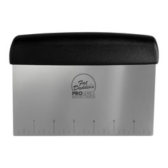 Fat Daddio's BS-57 7.25" x 5" 18 Gauge Stainless Steel Blade Bench Scrapers and Dough Cutters