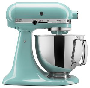 KitchenAid KSM150PSAQ 5 Qt. Aqua Sky AC Artisan Series Tilt-Head Stand Mixer - 120 Volts