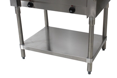 Advance Tabco SU-23D Upgrade Galvanized Legs &amp; Undershelf to Stainless Steel for 5-Well Hot or Cold Food Table