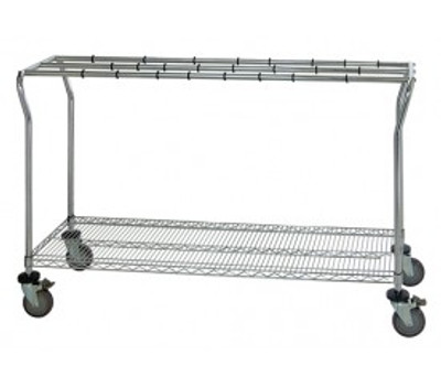 Quantum WRC-LPSW1863 63" W x 18" D x 39.5" H Chrome Plated Finish Low Profile Sterile Wrap Cart