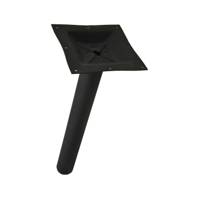 Omcan USA 43510 4.5" Dia. x 40" H Black Metal Square Spider Top Table Column