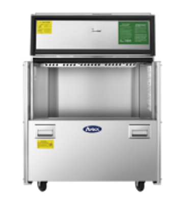 Atosa AMC-3401 34&quot; W Stainless Steel Sliding Door Refrigerated Single Sided Milk Cooler - 115 Volts