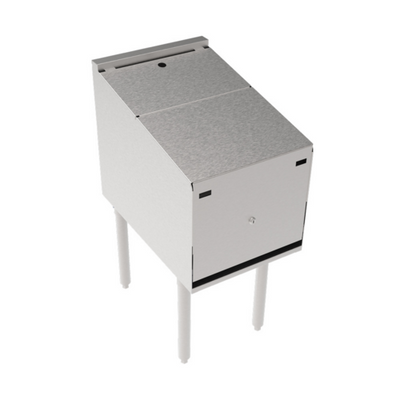 Krowne KR24-ML16-LC 16" W Stainless Steel Freestanding Royal Series Underbar Liquor Bottle Display Unit with Removable Locking Cover