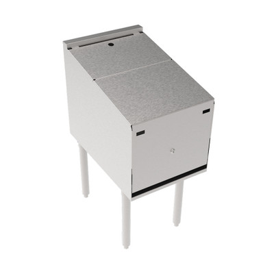 Krowne KR24-ML16-LC 16" W Stainless Steel Freestanding Royal Series Underbar Liquor Bottle Display Unit with Removable Locking Cover