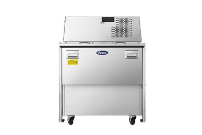 Atosa AMC-3402 34" W Stainless Steel Sliding Door Refrigerated Double Sided Milk Cooler - 115 Volts