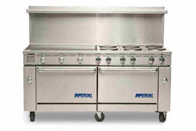 Imperial IR-8-G24T-E 72" Electric Pro Series Restaurant Range - 208 Volts