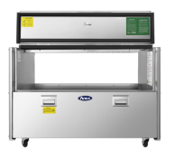 Atosa AMC-4902 49&quot; W Stainless Steel Sliding Door Refrigerated Single Sided Milk Cooler - 115 Volts