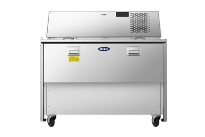 Atosa AMC-4902 49" W Stainless Steel Sliding Door Refrigerated Single Sided Milk Cooler - 115 Volts