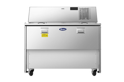 Atosa AMC-4902 49" W Stainless Steel Sliding Door Refrigerated Single Sided Milk Cooler - 115 Volts
