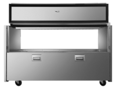 Atosa AMC-5802 58&quot; W Stainless Steel Sliding Door Refrigerated Double Sided Milk Cooler - 115 Volts