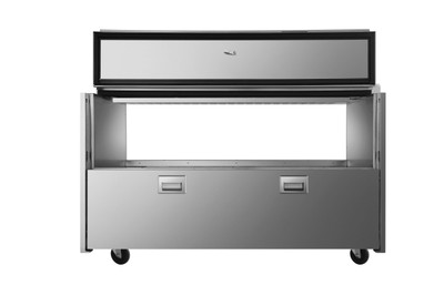Atosa AMC-5802 58" W Stainless Steel Sliding Door Refrigerated Double Sided Milk Cooler - 115 Volts