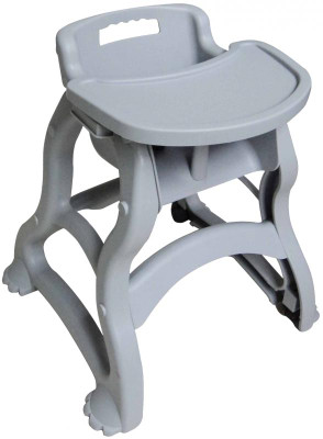 Omcan USA 80163 25.5" W x 23" D x 29.5" H Gray Polypropylene High Chair