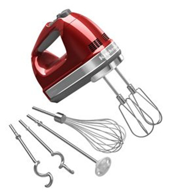 KitchenAid KHM926CA 9-Speed Candy Apple Red Hand Mixer - 120 Volts