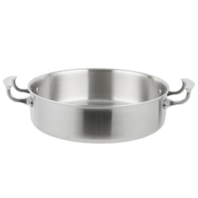Vollrath 49425 6.313 Qt. Stainless Steel Miramar Display Cookware Brazier Pan