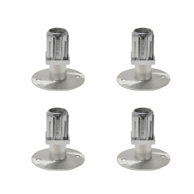BK Resources BK-SSQFAF-WH-4 2000 Lbs. Stainless Steel 16 Gauge Flange Foot with Holes