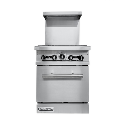 Connerton CN24-24G-LP 24" W Stainless Steel Liquid Propane Restaurant Range with Standard Oven - 35,000 BTU
