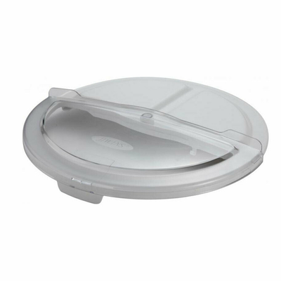 Omcan USA 80581 White Plastic Round Rotating Lid for 32 Gallon Container #80584
