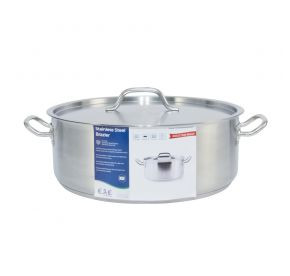 CAC China SSBZ-20 20 Qt. Stainless Steel Brazier with Lid (4 Set Per Case)