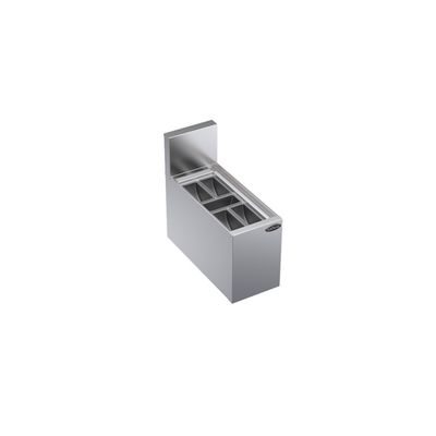Krowne KR19-MG8 8" W x 18.5" D Stainless Steel Royal Series Underbar Garnish Station