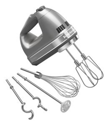 KitchenAid KHM926CU 9-Speed Contour Silver Hand Mixer - 120 Volts