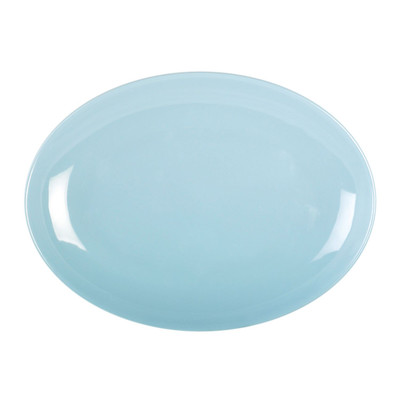 Thunder Group 2910 10.25" W x 7.5" D Blue Jade Melamine Oval Platter