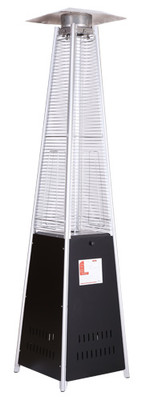 Omcan USA 47878 Stainless Steel Powder Coat Finish Propane Patio Heater - 42,000 BTU