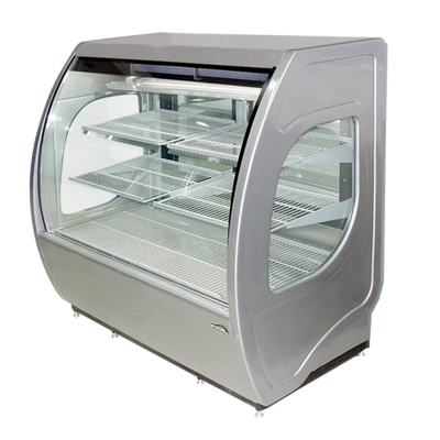 Howard McCray ELITE-6-DC-HC-G 24 Cu. Ft. Curved Glass Full Service 4 Shelves Elite Series Refrigerated Bakery Display Case - 115 Volts