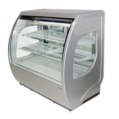 Howard McCray ELITE-6-DC-HC-G 24 Cu. Ft. Curved Glass Full Service 4 Shelves Elite Series Refrigerated Bakery Display Case - 115 Volts