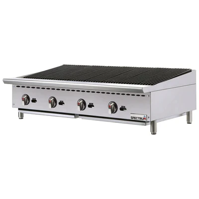 Winco NGCB-48R-LP 48" Liquid Propane Countertop Spectrum Charbroiler - 140,000 BTU