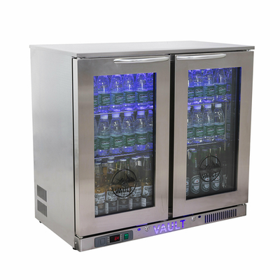 Spartan Refrigeration VBB-7.3 35.4" W Stainless Steel 2 Glass Doors Vault Beer Cooler - 115 Volts
