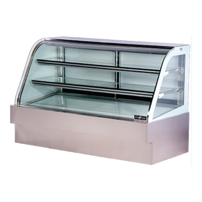 Spartan Refrigeration SD-72 47.25" W Stainless Steel 2 Shelves Full Service Curved Glass Deli Case - 110 Volts