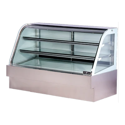 Spartan Refrigeration SD-72 47.25" W Stainless Steel 2 Shelves Full Service Curved Glass Deli Case - 110 Volts