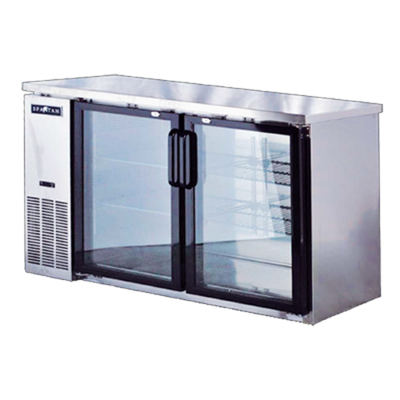Spartan Refrigeration SSGBB-48 48.88" W Stainless Steel 3 Glass Doors Back Bar - 115 Volts