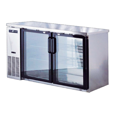 Spartan Refrigeration SSGBB-48 48.88" W Stainless Steel 3 Glass Doors Back Bar - 115 Volts
