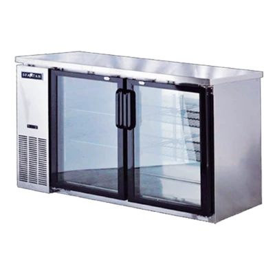 Spartan Refrigeration SSGBB-48 48.88" W Stainless Steel 3 Glass Doors Back Bar - 115 Volts