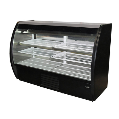 Howard McCray MIRAGE-6-DC-HC-G 24 Cu. Ft. Curved Glass Full Service Mirage Series Refrigerated Bakery Display Case - 115 Volts