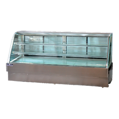 Spartan Refrigeration SD-96 47.25" W Stainless Steel 2 Shelves Full Service Curved Glass Deli Case - 110 Volts