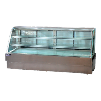Spartan Refrigeration SD-96 47.25" W Stainless Steel 2 Shelves Full Service Curved Glass Deli Case - 110 Volts