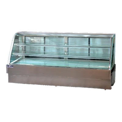 Spartan Refrigeration SD-96 47.25" W Stainless Steel 2 Shelves Full Service Curved Glass Deli Case - 110 Volts