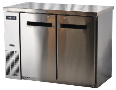Spartan Refrigeration SSBB-48 48.88" W Stainless Steel 2 Solid Doors Back Bar - 115 Volts