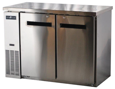Spartan Refrigeration SSBB-48 48.88" W Stainless Steel 2 Solid Doors Back Bar - 115 Volts