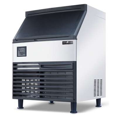 Spartan Refrigeration SUIM-160 80 Lbs. Stainless Steel Cube-Style Ice Maker With Bin - 115 Volts