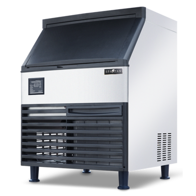 Spartan Refrigeration SUIM-280 80 Lbs. Stainless Steel Cube-Style Ice Maker With Bin - 115 Volts