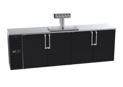 Krowne DB108 108&quot; W Stainless Steel Four-Section Draft Beer Cooler - 115 Volts