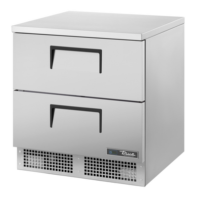 True TFT-32D-2-HC 32.12" W Stainless Steel and Aluminum 2 Drawers Work Top Refrigerator - 115 Volts