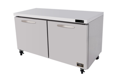 MVP Group KUCF-60-2 Kool-It Signature 16.7 Cu. Ft. Stainless Steel 2 Solid Doors Undercounter Freezer - 115 Volts