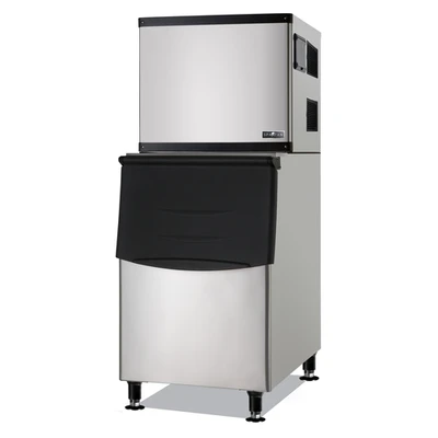 Spartan Refrigeration SMIM-500 275 Lbs. Stainless Steel Cube-Style Ice Maker With Bin - 115 Volts